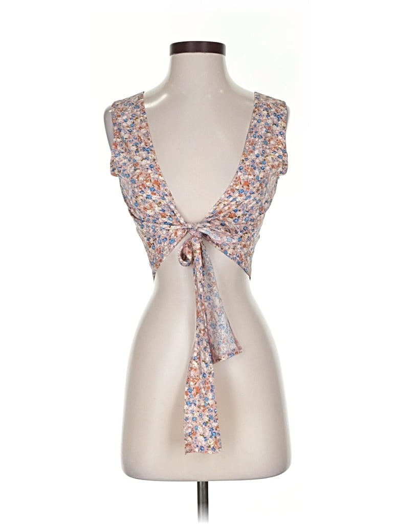 Pre-owned Shein Sleeveless Blouse In Brown