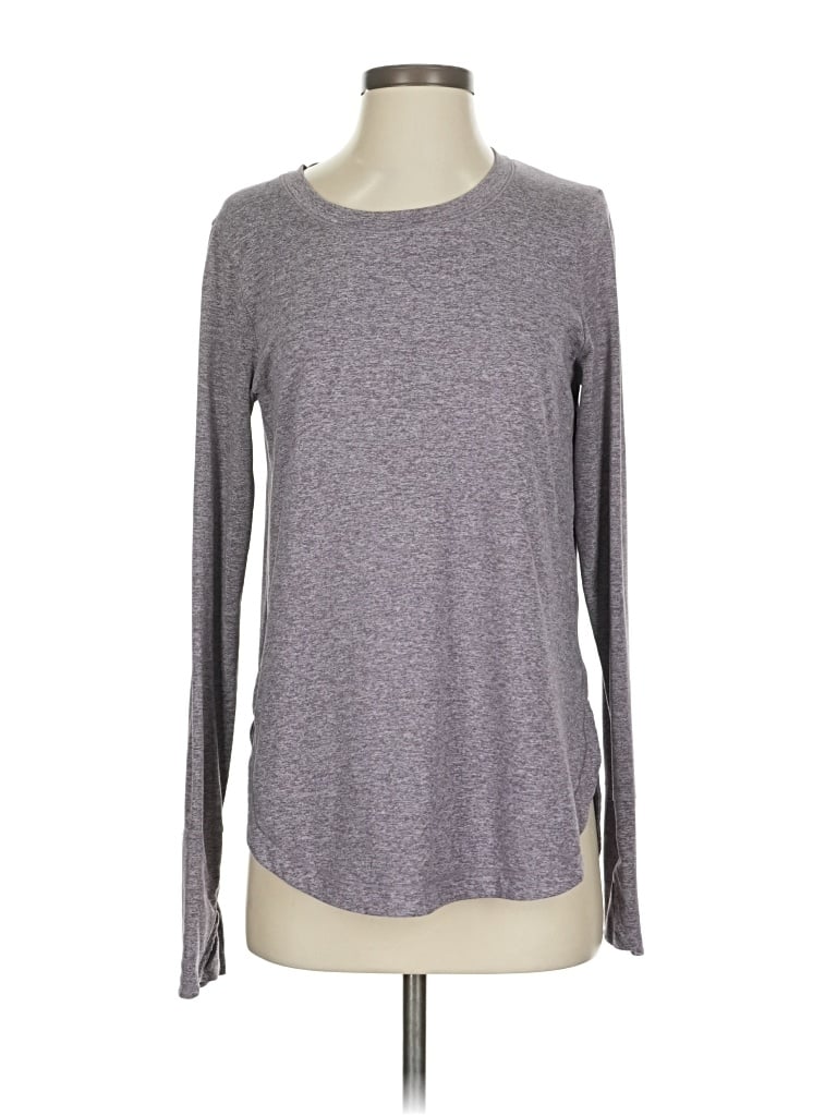 Pre-owned Athleta Long Sleeve T-shirt In Gray