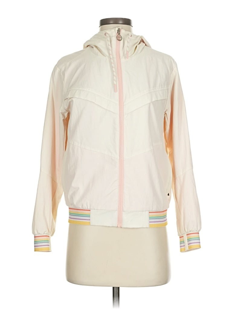 Pre-owned Marine Layer Windbreaker Jacket In White