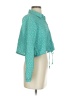 Zara Polka Dots Teal Long Sleeve Blouse Size XS - photo 4