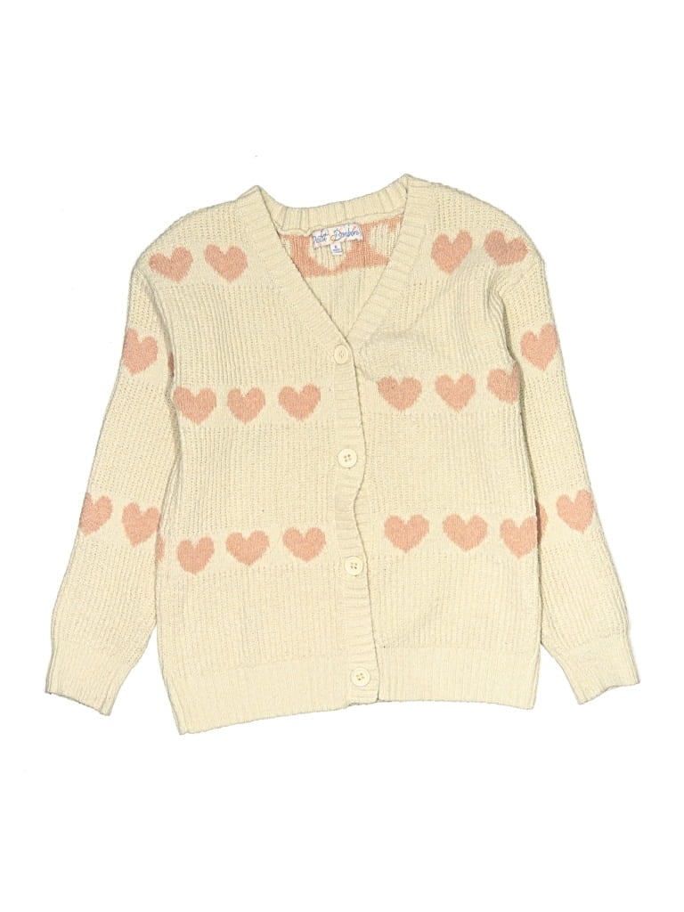Pre-owned Assorted Brands Kids' Cardigan Sweater In White