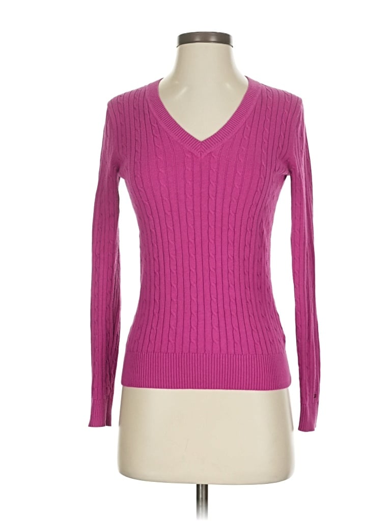 Pre-owned Tommy Hilfiger Pullover Sweater In Pink