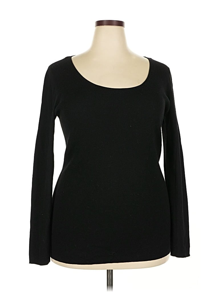 Pre-owned Lafayette 148 Pullover Sweater In Black