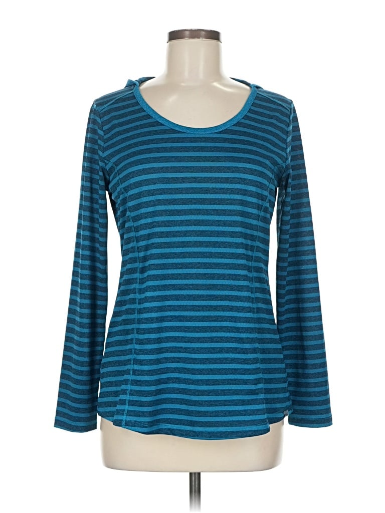 Pre-owned Eddie Bauer 3/4 Sleeve T-shirt In Blue