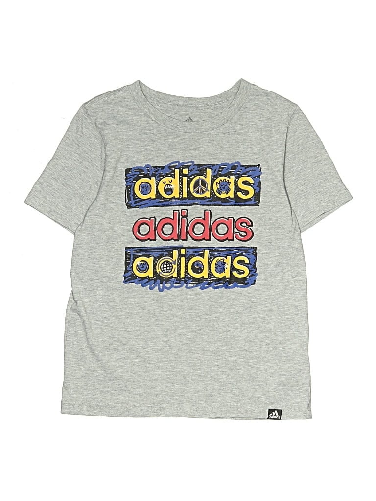 Pre-owned Adidas Originals Kids' Short Sleeve T-shirt In Gray