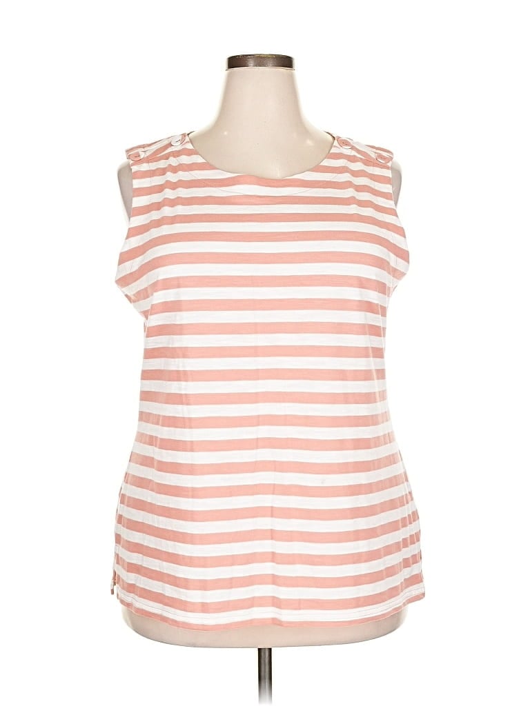 Pre-owned Liz Claiborne Sleeveless Top Pink Scoop Neck Tops