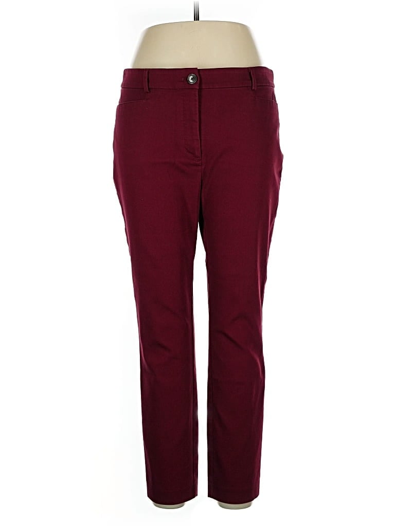 Pre-owned Ann Taylor Loft Casual Pants In Burgundy
