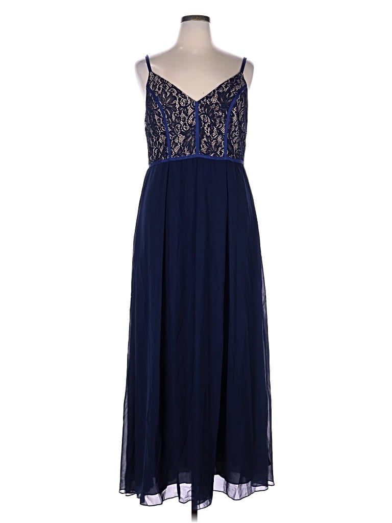 Pre-owned Fame And Partners Cocktail Dress In Blue