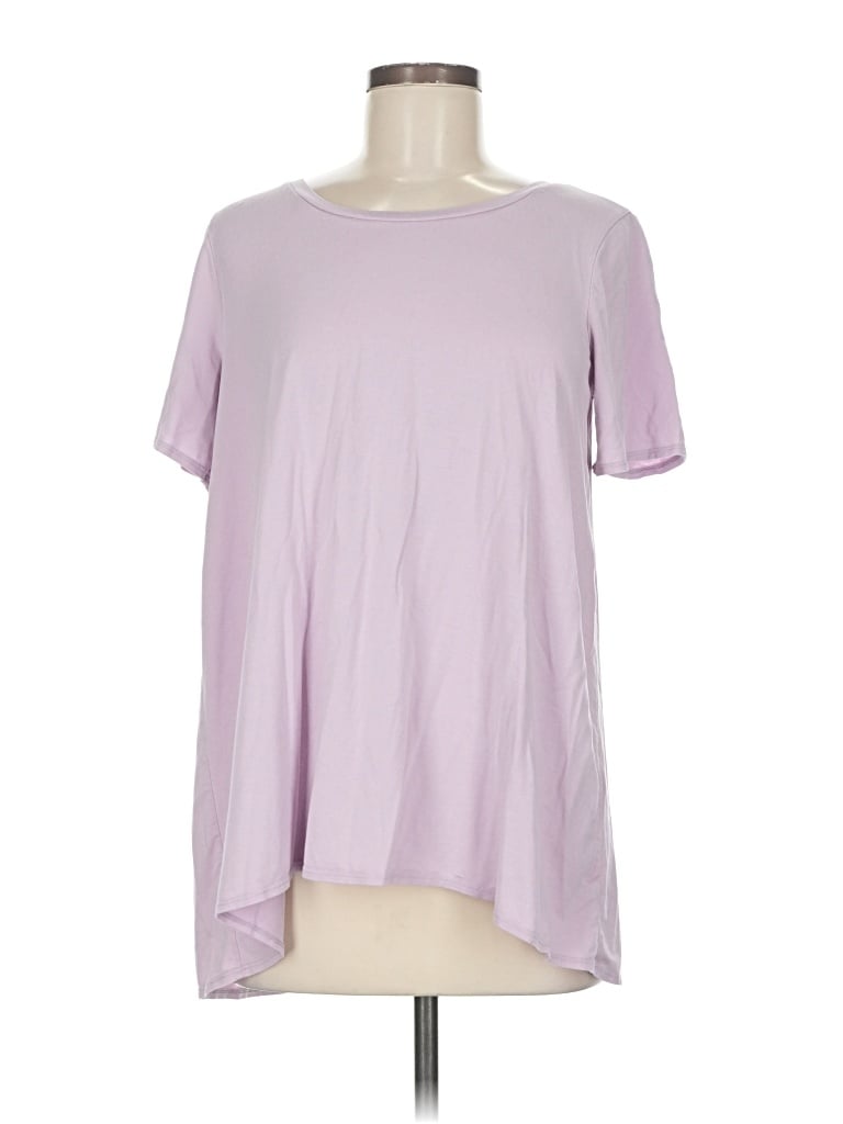Pre-owned Eileen Fisher Short Sleeve T-shirt In Purple