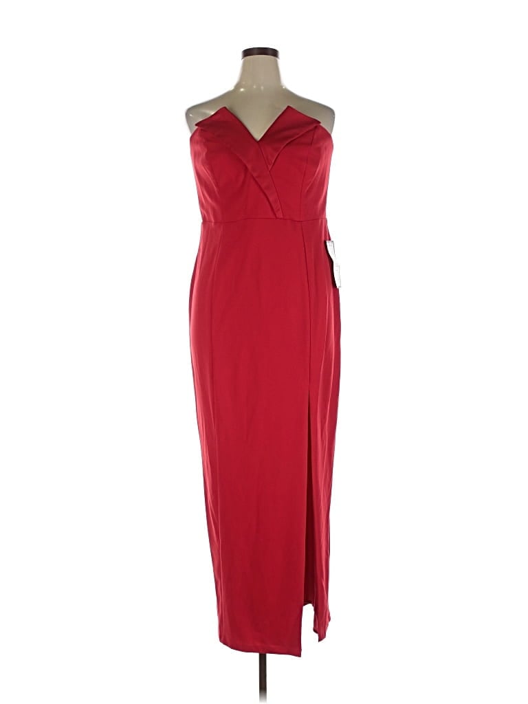 Pre-owned Betsy & Adam Cocktail Dress In Red