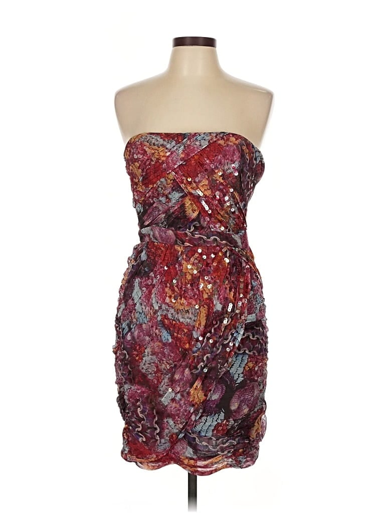 Pre-owned Diane Von Furstenberg Cocktail Dress In Burgundy