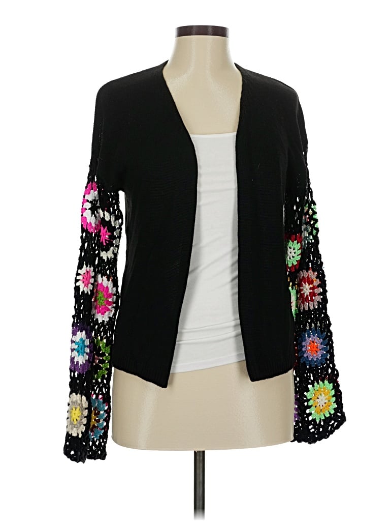 Pre-owned Unbranded Cardigan Sweater In Black