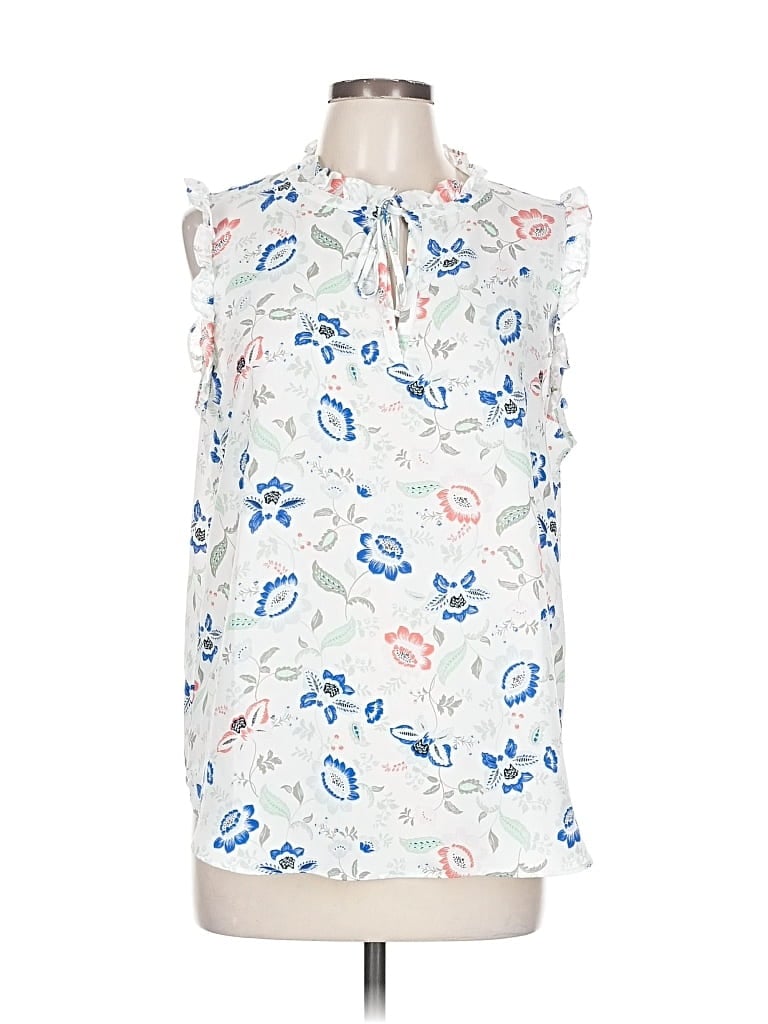 Pre-owned Ann Taylor Loft Outlet Sleeveless Blouse In White