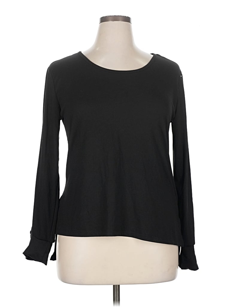 Pre-owned Assorted Brands 3/4 Sleeve T-shirt In Black