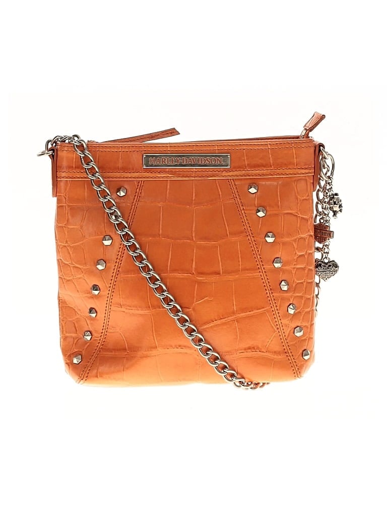 Pre-owned Harley Davidson Crossbody Bag In Orange