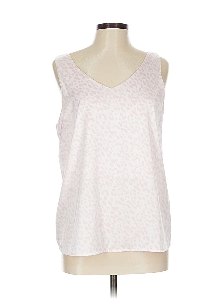 Pre-owned Ekouaer Sleeveless Top Ivory V Neck Tops In White