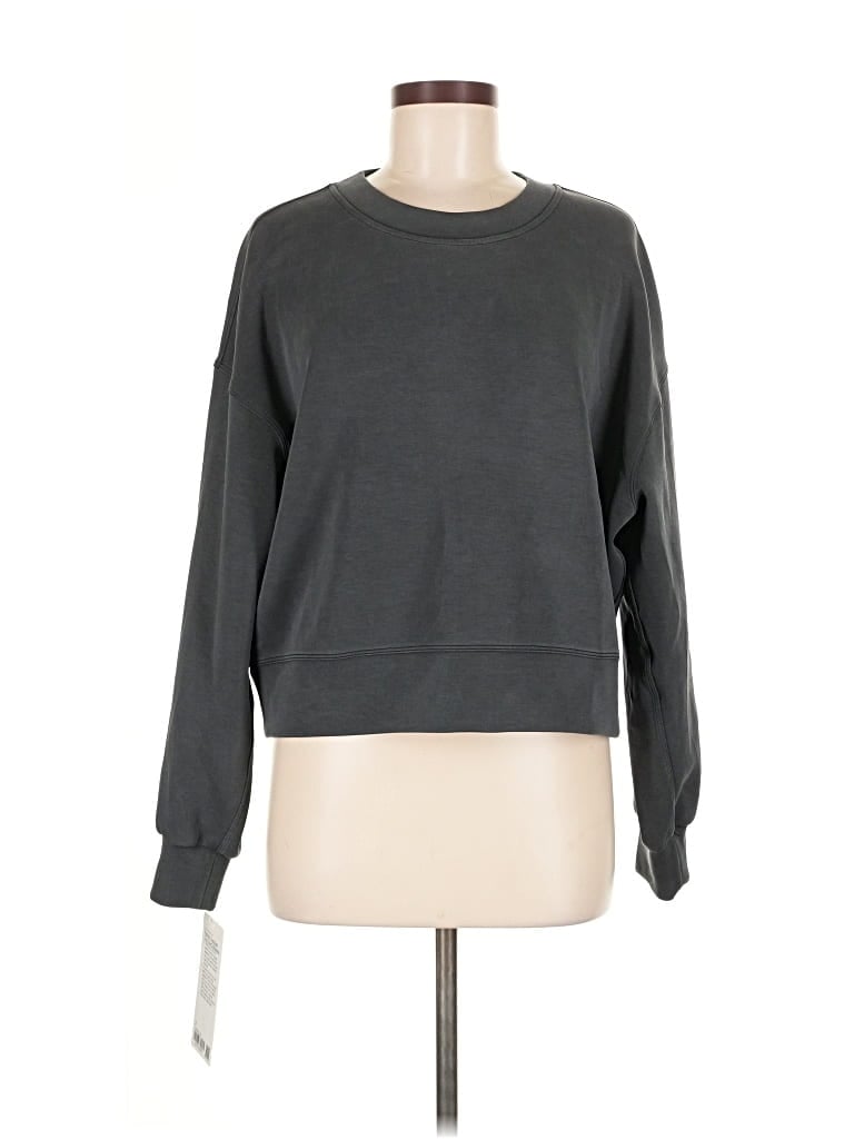 Pre-owned Lululemon Athletica Sweatshirt In Gray