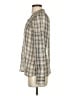 J.Crew 100% Silk Checkered-gingham Gray Long Sleeve Silk Top Size 4 - photo 5
