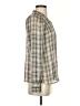 J.Crew 100% Silk Checkered-gingham Gray Long Sleeve Silk Top Size 4 - photo 4