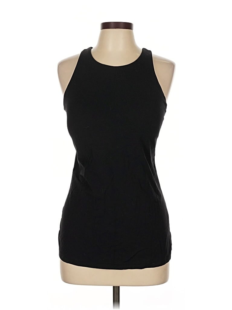 Pre-owned Crz Yoga Tank Top Black Halter Neckline Tops