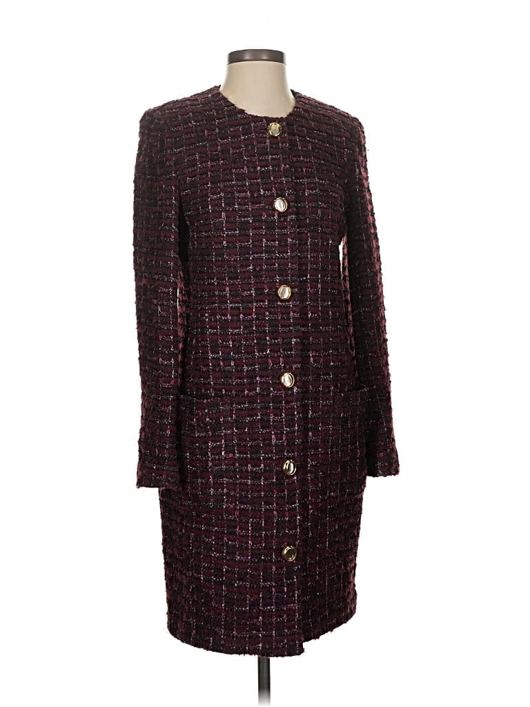 Pre-owned St John Coat In Burgundy