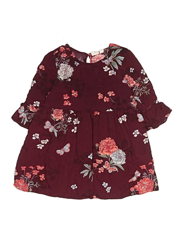 Pre-owned Gap Kids' Dress In Burgundy