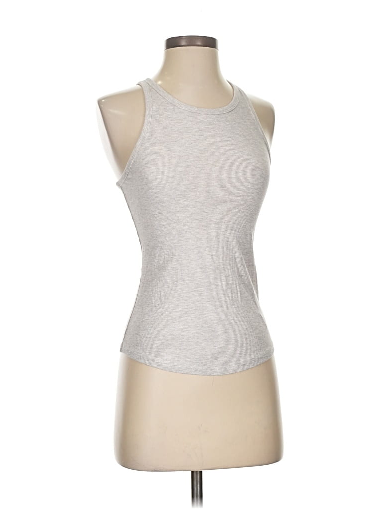 Pre-owned Athleta Tank Top Silver Halter Neckline Tops