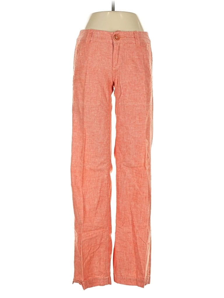Pre-owned Pilcro And The Letterpress Linen Pants In Orange