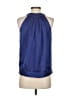 Calvin Klein 100% Polyester Blue Sleeveless Blouse Size XS - photo 2