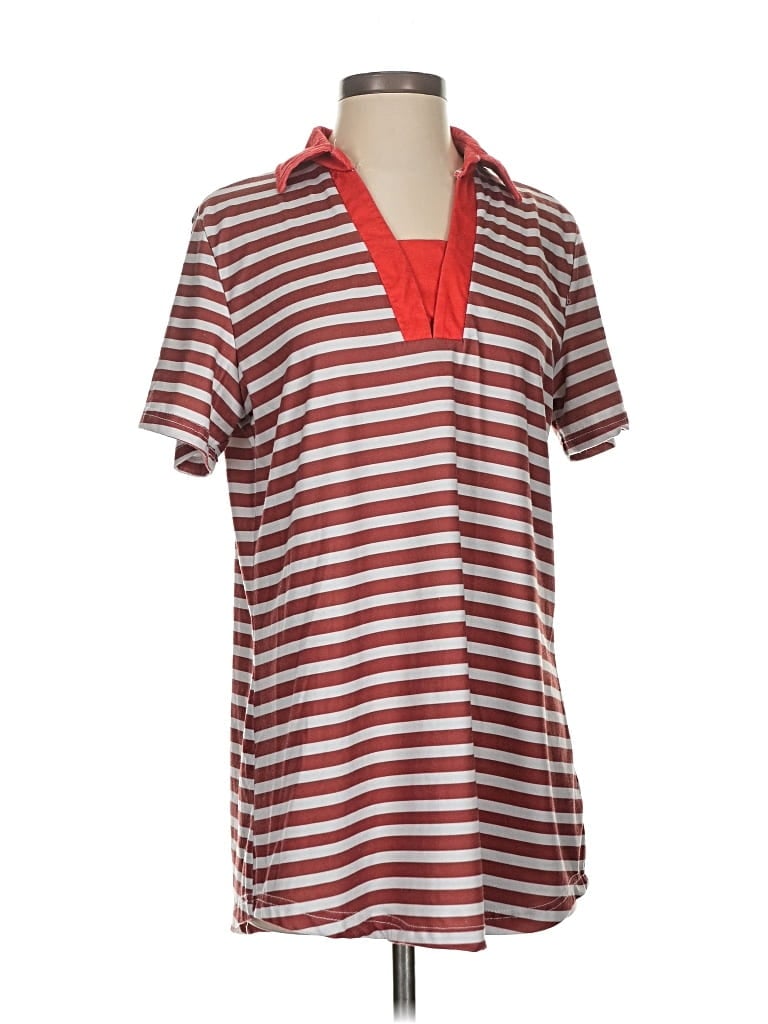 Pre-owned Unbranded Short Sleeve Polo Shirt In Red