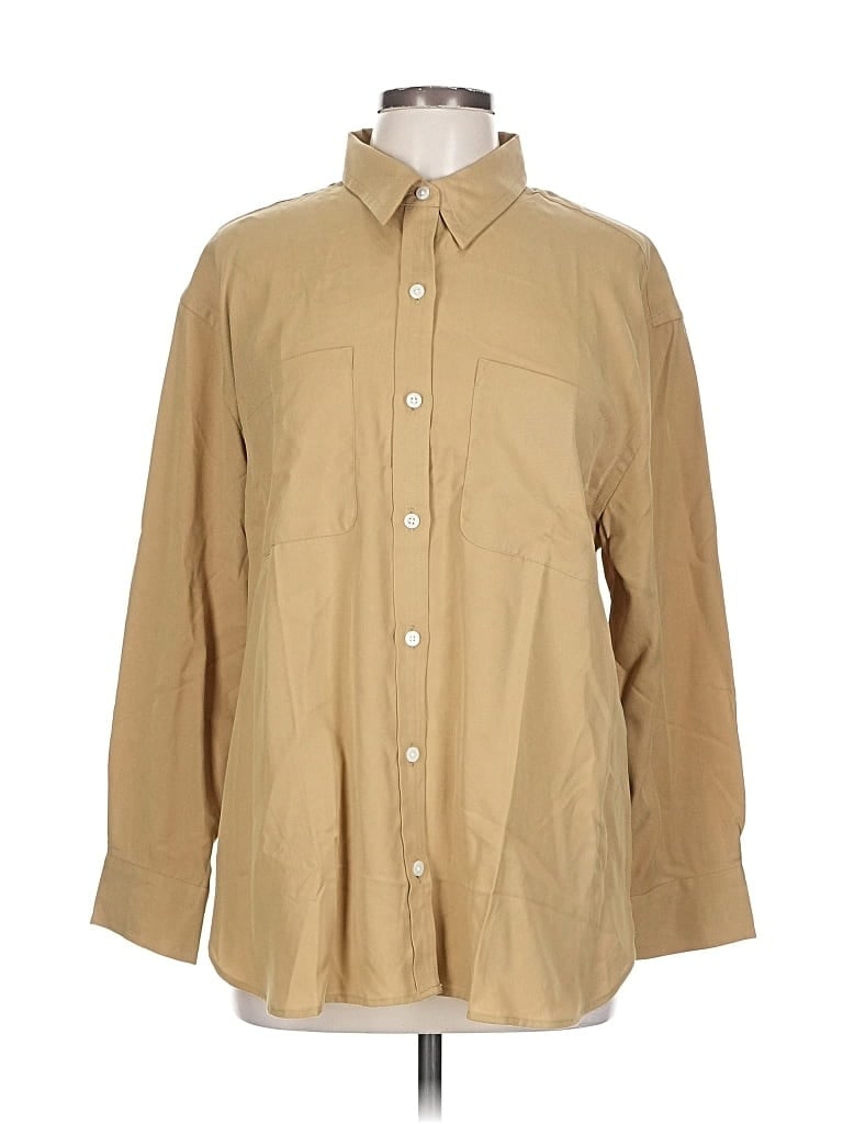 Pre-owned Banana Republic Factory Store Long Sleeve Button Down Shirt In Brown