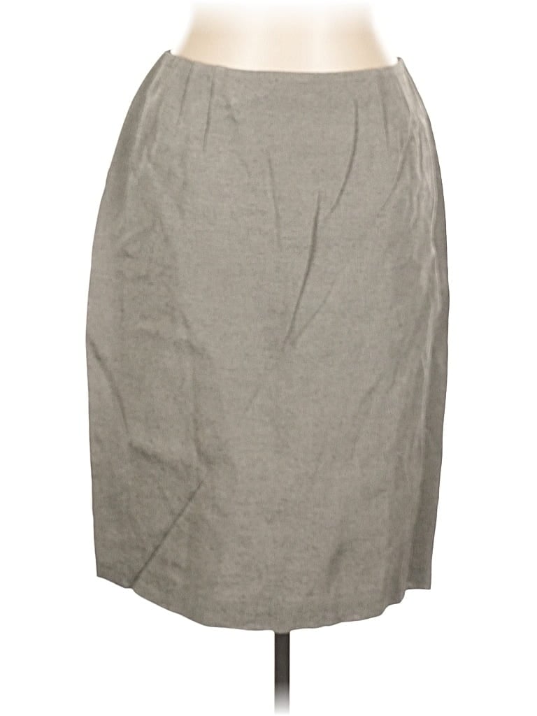 Pre-owned Linda Allard Ellen Tracy Casual Skirt In Gray