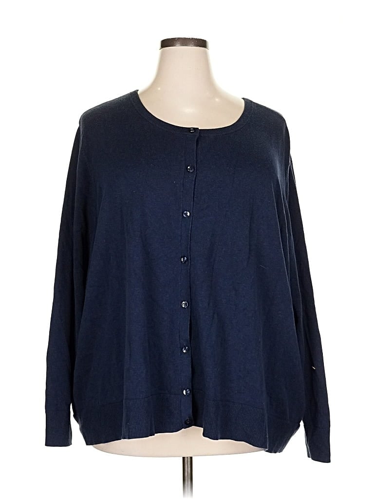 Pre-owned Amazon Essentials Cardigan Sweater In Blue