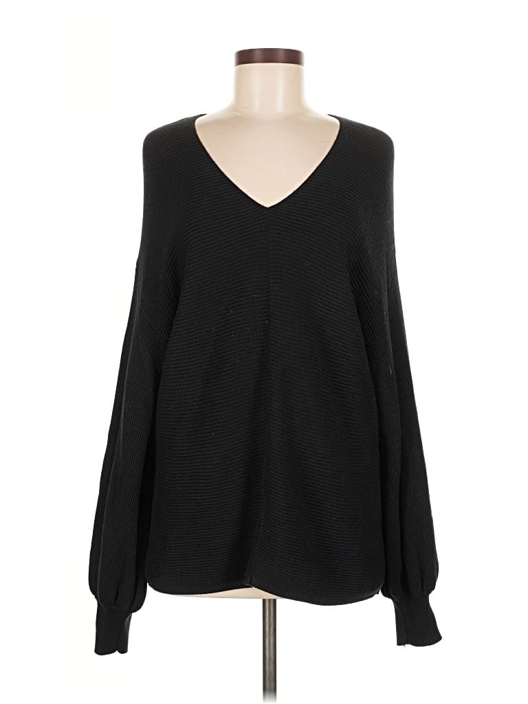 Pre-owned 1.state Pullover Sweater In Black