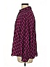Elle 100% Polyester Argyle Burgundy Long Sleeve Blouse Size L - photo 5