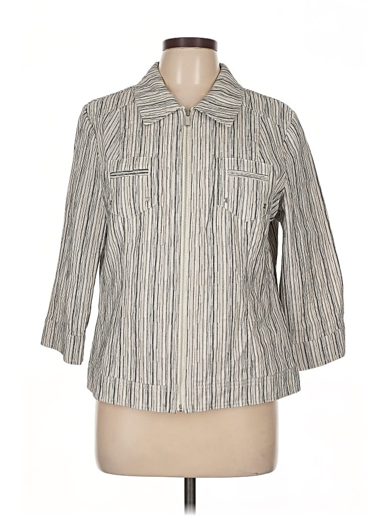 Pre-owned Christopher & Banks Jacket In White