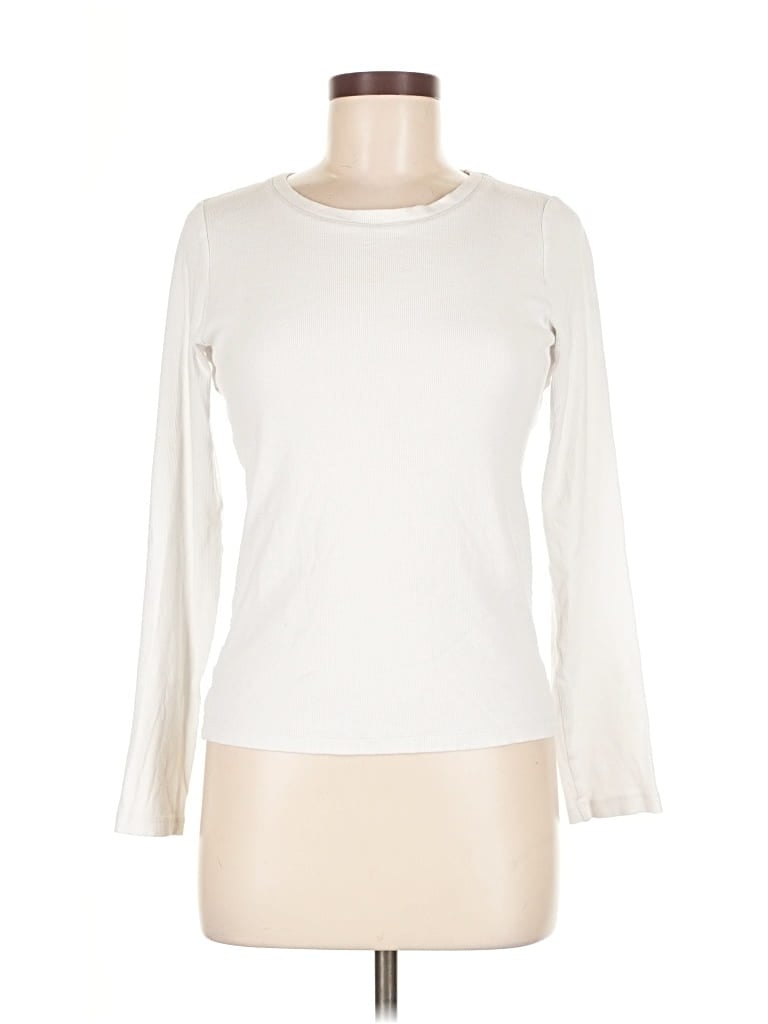 Pre-owned Club Monaco Long Sleeve T-shirt In White