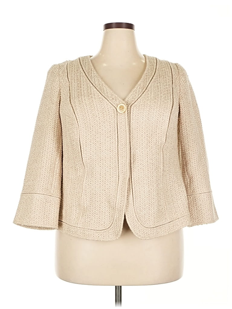 Pre-owned Lafayette 148 Blazer Jacket In White