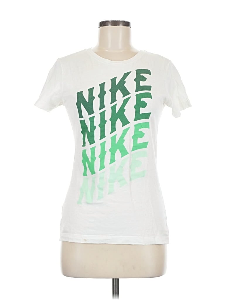 Pre-owned Nike Short Sleeve T-shirt In White