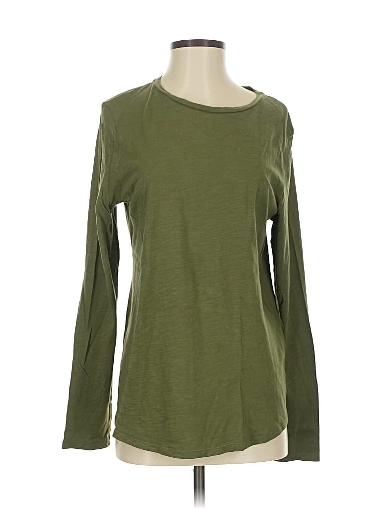 Pre-owned Eileen Fisher Long Sleeve T-shirt In Green