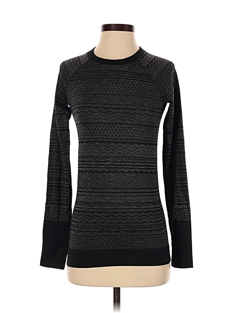 Pre-owned Lululemon Athletica Long Sleeve T-shirt In Black