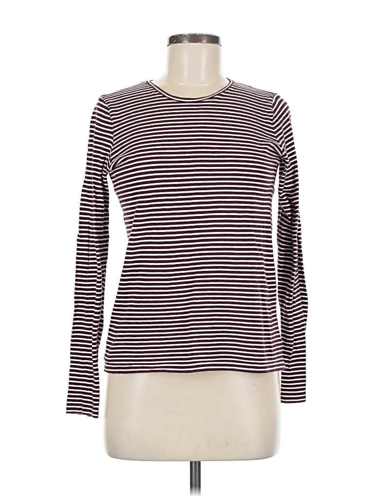 Pre-owned Everlane Long Sleeve T-shirt In Burgundy