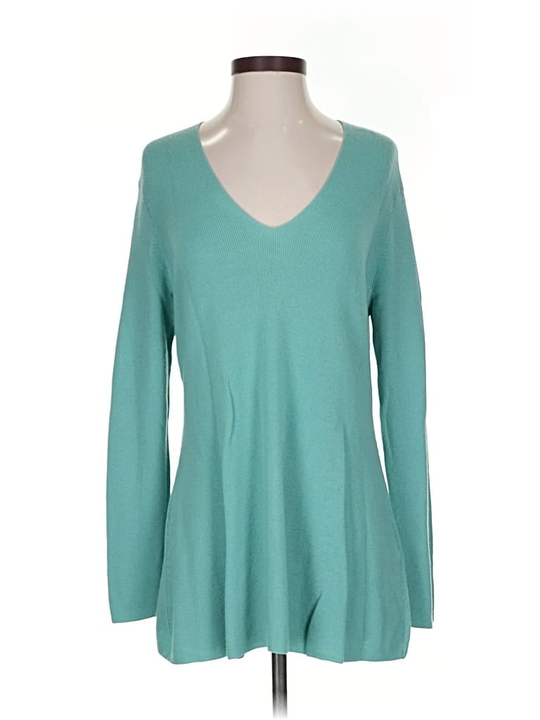 Pre-owned Eileen Fisher Long Sleeve T-shirt In Blue