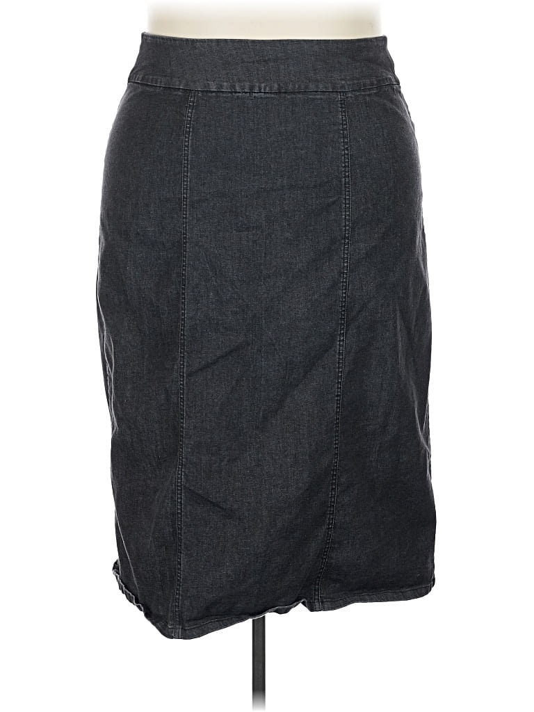 Pre-owned Woman Within Casual Skirt In Gray