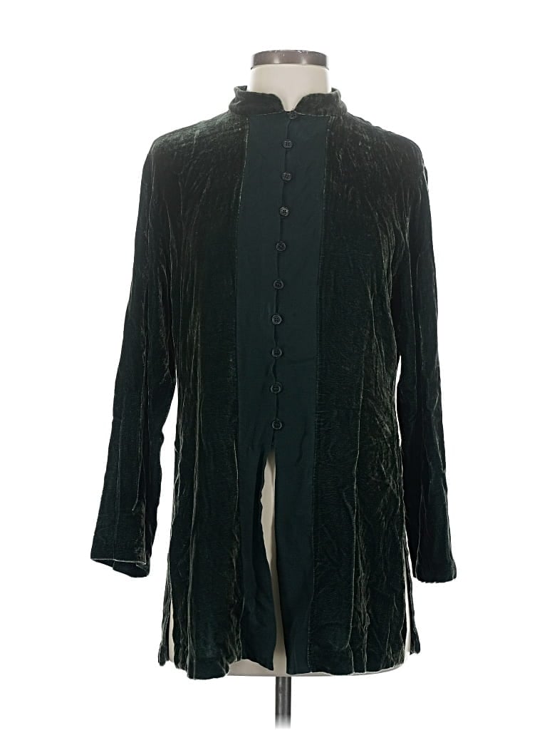 Pre-owned Coldwater Creek Long Sleeve Blouse In Black