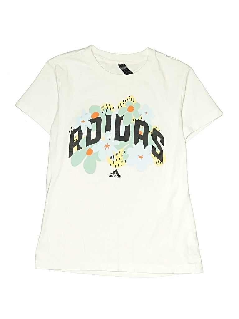 Pre-owned Adidas Originals Kids' Short Sleeve T-shirt In White