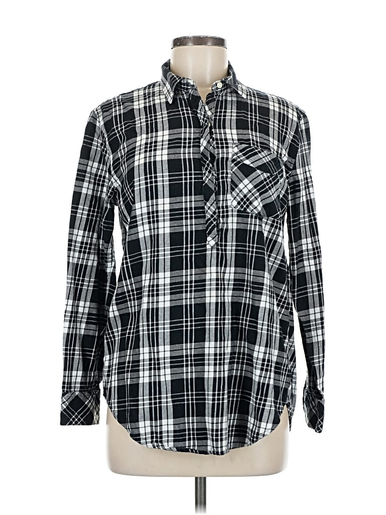 Pre-owned Gap Long Sleeve Button Down Shirt In Black