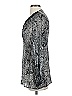 Black Saks Fifth Avenue 100% Polyester Silver Black Long Sleeve Blouse Size S - photo 5