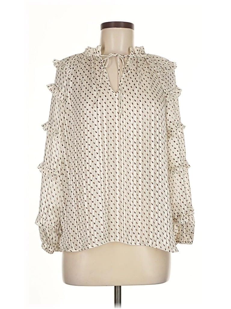 Pre-owned Express 3/4 Sleeve Blouse In White