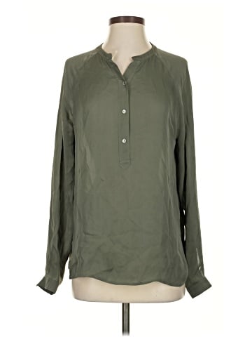 Vince. Long Sleeve Silk Top (view 1)